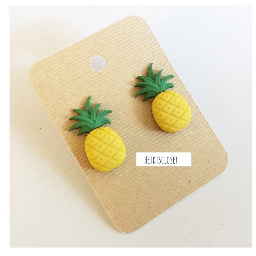 Summer Pineapple Ear Studs. New!!!! 🍍 - Picture 3 of 3